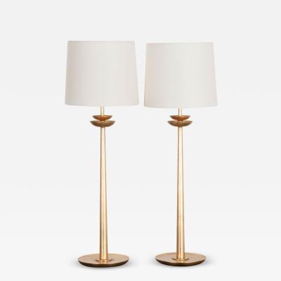 Pair of Gilt Beaumont Buffet Lamps