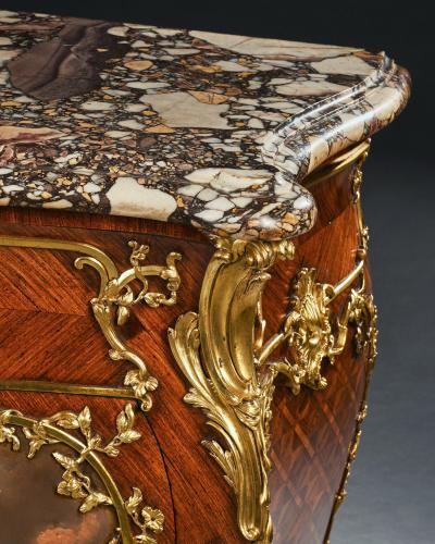 Pair of Gilt Bronze Mounted 19th Century French Kingwood Commodes