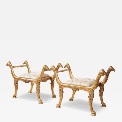 Pair of Giltwood Benches