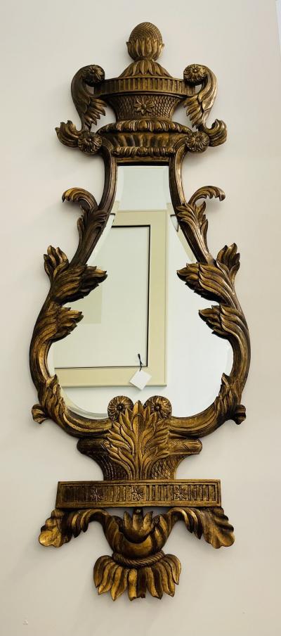 Pair of Giltwood Mirrors Wall Console or Pier Mirrors Italian 1960s