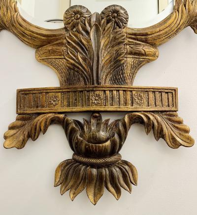 Pair of Giltwood Mirrors Wall Console or Pier Mirrors Italian 1960s