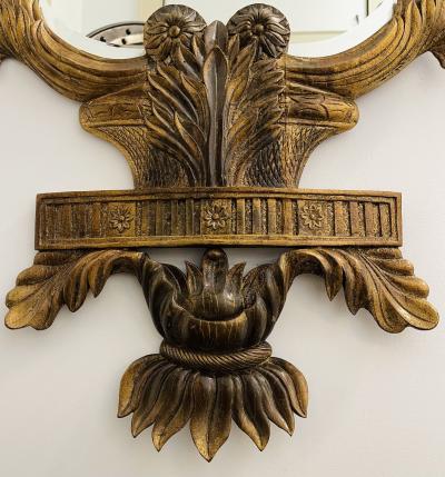 Pair of Giltwood Mirrors Wall Console or Pier Mirrors Italian 1960s