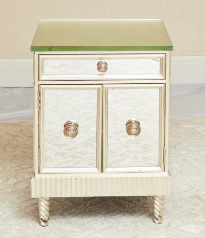 Pair of Giltwood and Mirrored Night Stands