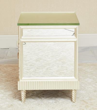 Pair of Giltwood and Mirrored Night Stands