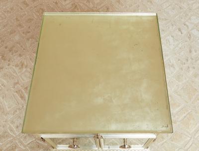 Pair of Giltwood and Mirrored Night Stands