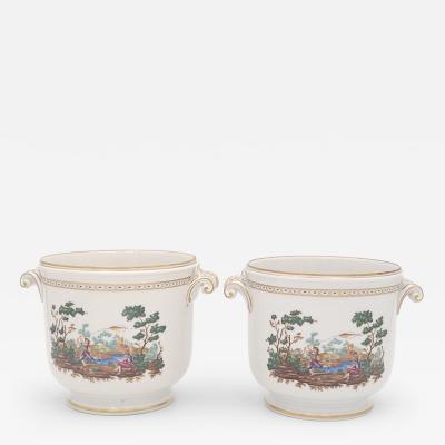 Pair of Ginori Cachepots Italy circa 1960