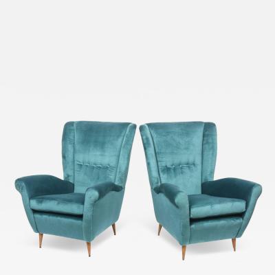 Pair of Gio Ponti Armchairs Model 512 Italy