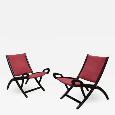 Pair of Gio Ponti Ninfea Folding Chairs for Brevetti Reguitti