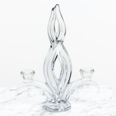 Pair of Glass Spiral Statues