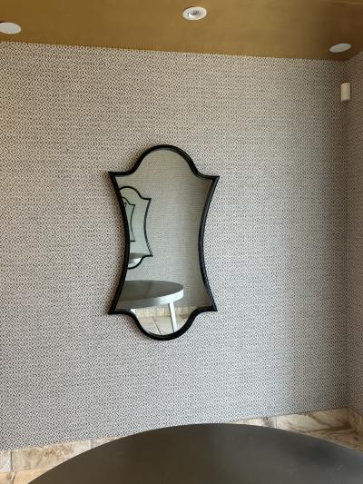 Pair of Gloss Lacquered Wood Wall Mirrors