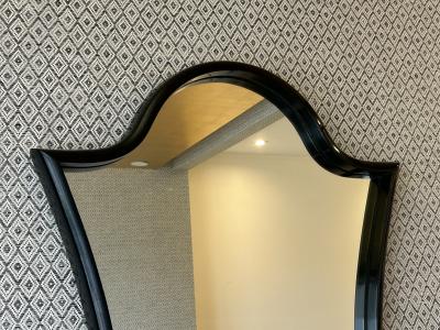 Pair of Gloss Lacquered Wood Wall Mirrors