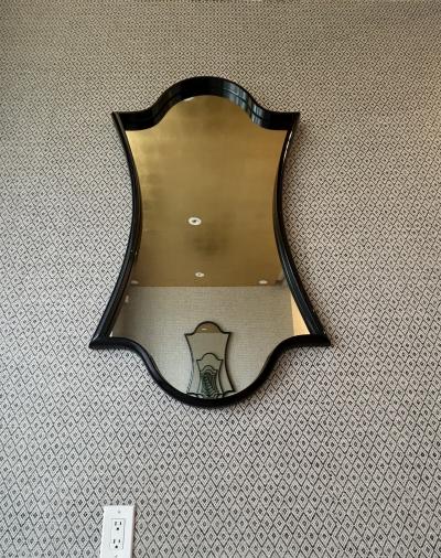 Pair of Gloss Lacquered Wood Wall Mirrors