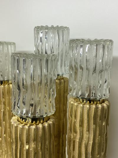 Pair of Gold Leaf Cactus Lamps