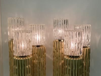Pair of Gold Leaf Cactus Lamps