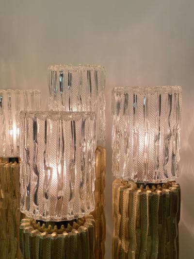 Pair of Gold Leaf Cactus Lamps