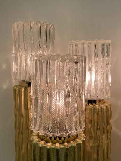 Pair of Gold Leaf Cactus Lamps