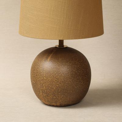 Pair of Golden Brown Sphere Table Lamps