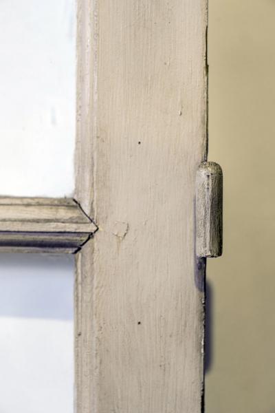 Pair of Grand Scale Arched Glass Paneled Double Doors