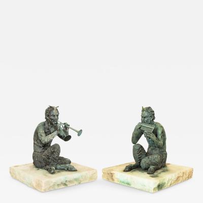 Pair of Grand Tour Italian Late 19th Century Bronze Fauns