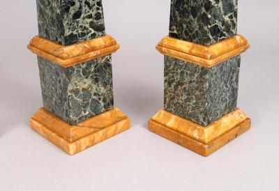Pair of Grand Tour Marble Obelisks Mid 19th c 