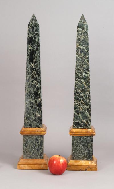 Pair of Grand Tour Marble Obelisks Mid 19th c 