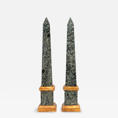 Pair of Grand Tour Marble Obelisks Mid 19th c 