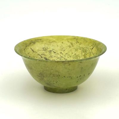 Pair of Green Hardstone Bowls Republic Period China
