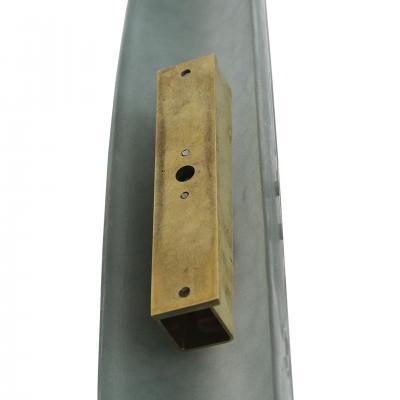 Pair of Green Murano Glass Wall Sconces with Brass Structure