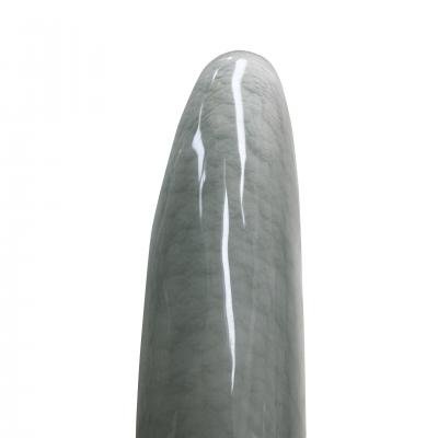 Pair of Green Murano Glass Wall Sconces with Brass Structure