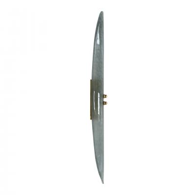 Pair of Green Murano Glass Wall Sconces with Brass Structure