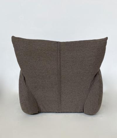 Pair of Grey Italian Mid Century Modern Armchairs