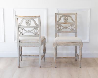 Pair of Gustavian Chairs Lindome Late 18th Century