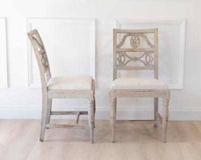 Pair of Gustavian Chairs Lindome Late 18th Century