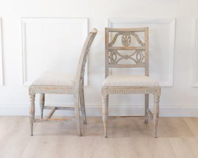 Pair of Gustavian Chairs Lindome Late 18th Century