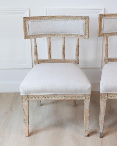 Pair of Gustavian Klismos Chairs in Original Paint circa 1800