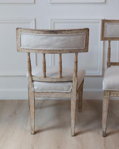 Pair of Gustavian Klismos Chairs in Original Paint circa 1800