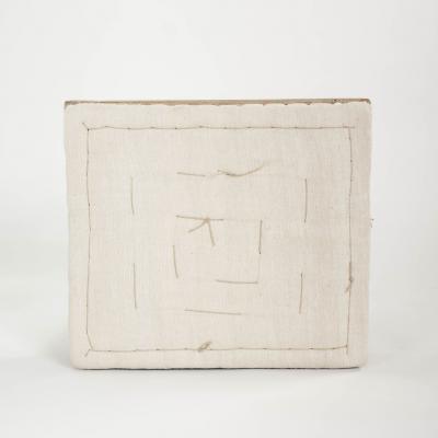 Pair of Gustavian Light Gray Painted Stools