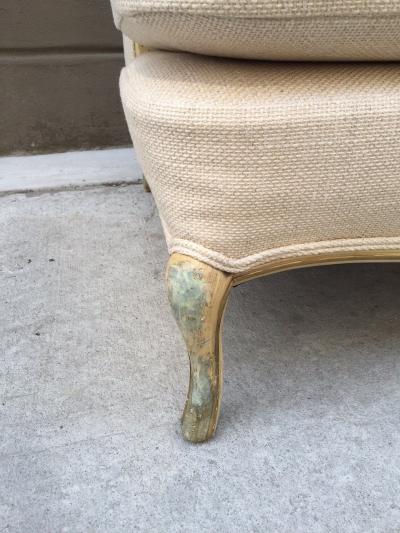 Pair of Gustavian Style Linen Lounge Chairs