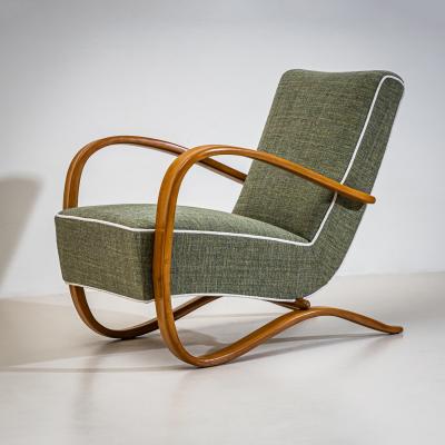 Pair of H 269 Lounge Chairs by Jind ich Halabala Czechia 1930s