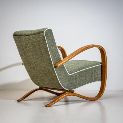 Pair of H 269 Lounge Chairs by Jind ich Halabala Czechia 1930s