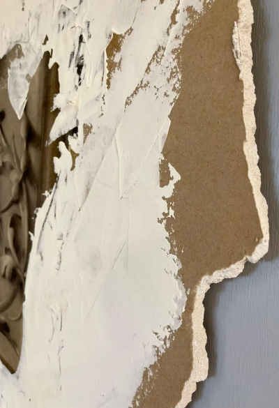 Pair of Hand Painted Architectural Wall Fragments Plaster Italian Venetian