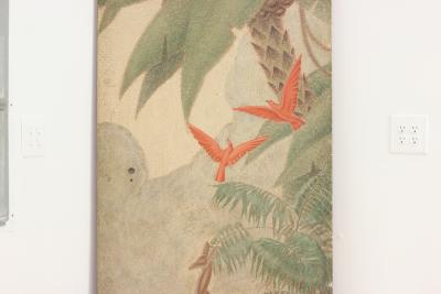 Pair of Hand Painted Gesso Art Deco Doors 1920s France