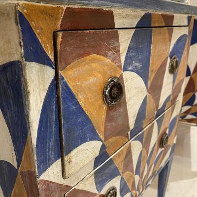 Pair of Hand Painted Italian bedside tables