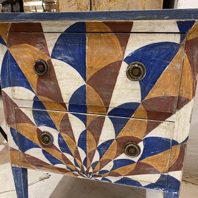 Pair of Hand Painted Italian bedside tables