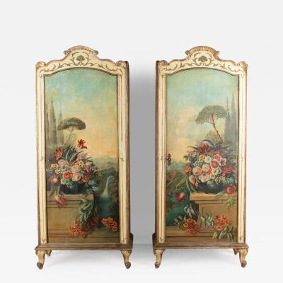 Pair of Hand Painted Venetian Cabinets