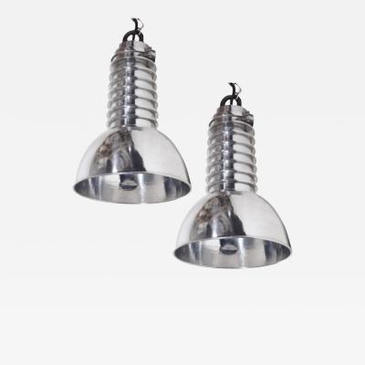 Pair of Hanging Industrial Fixtures