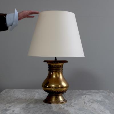 Pair of Heavy 1920s Brass Orientalist Lamps France