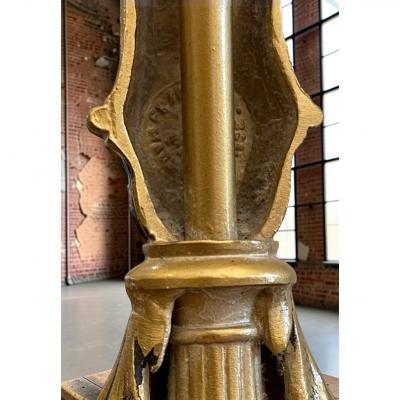 Pair of Hollywood Regency French Bronze Putti Candelabra Table Lamps Paris