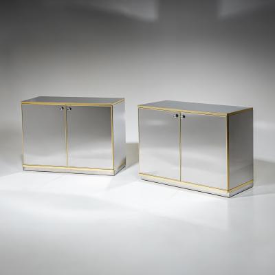 Pair of Hollywood Regency Sideboards Italy 1970s