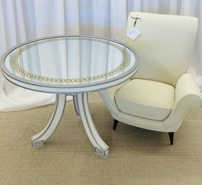 Pair of Hollywood Regency glomis Top Painted Side End or Centre Tables